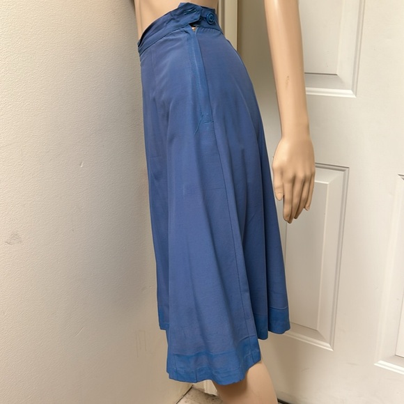VTG Women's 40s Blue 2 Piece Top & Skirt Set 1940s Dress Suit Peplum Outfit - Picture 9 of 10